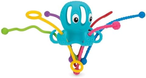 Nuby Silicone Octopus Sensory Toy with Bright Colored Silicone Textured Cords for Tactile Development, 18+ Months - Image 6