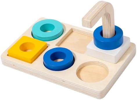 Adena Montessori 5-Shape Stacking Ring Toy, 1-3y - Image 3