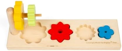 Bigjigs Toys Flower Sorter - Wooden Sorting and Stacking Toy, Educational and Eco-Friendly, Early Learning Activity Montessori Gifts for Babies Toddlers, Made - Image 4