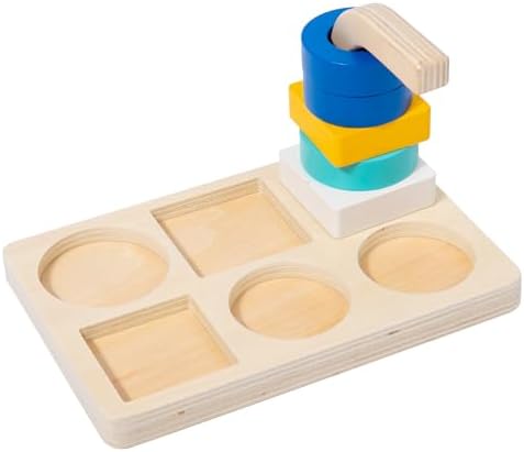 Adena Montessori 5-Shape Stacking Ring Toy, 1-3y - Image 4