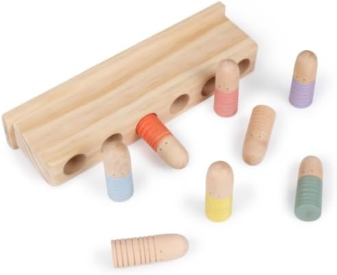 Wooden Pop Up Puppets|Wooden Cause and Effect Toys for Boys & Girls, Montessori Color Matching Toys,Special Festival Gift for Kids 2 3 4 - Image 3