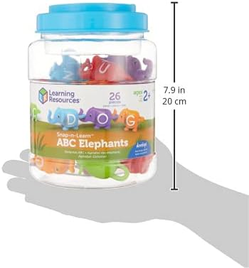 Learning Resources Snap-n-Learn ABC Elephants - Educational Alphabet Elephant Toy, Fine Motor Skills, Counting and Sorting, Toddler Montessori Toys, Gifts for Boys and Girls, Ages 2+ - Image 4