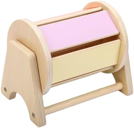 Wooden Spinning Drum with Bell for Infant Sensory Development (Spinning - Image 2