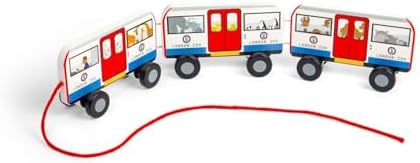 Bigjigs Toys London Pull Along Tube Wooden Pull Along Toy for Children, Sustainably Made Baby & Toddler Gifts, from 18 Months - Image 4