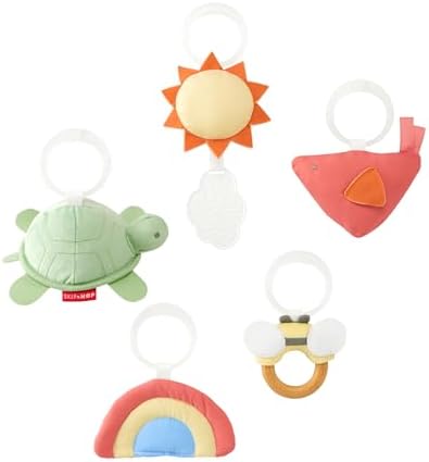 Skip Hop Baby Play Gym 3-in-1 Sensory Tummy Time Activity Mat with 17+ Skill-Building Developmental Activities, 14 Animals & Shapes, 5 Hanging Toys and Crocodile Mirror, Geometric Wonders, Age 0-2y - Image 5