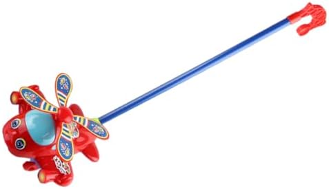 Push Along Toys Baby Pushing Airplane Toy with Long Handle Walking Toy for Toddlers - Image 3