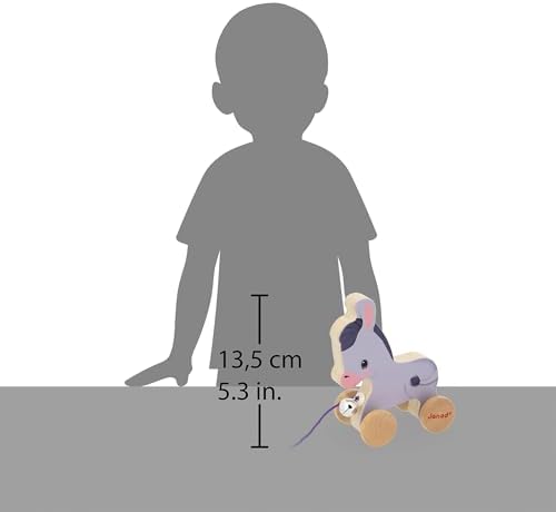 Janod - Wooden Pull and Push Toy - Donkey - Image 5
