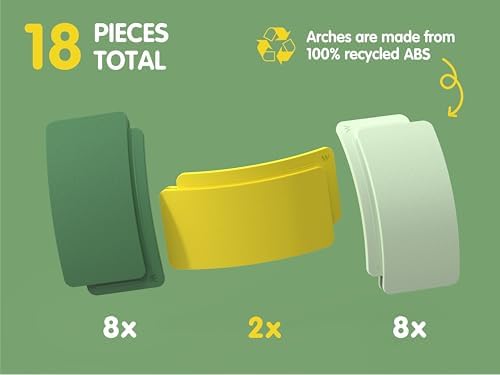 waytoplay Arches - Starter Set 18 Pieces from Toys – 100% Recycled Modular Building Toy - Made in Europe – Creative Open-Ended Play for Kids 3+ - Image 4