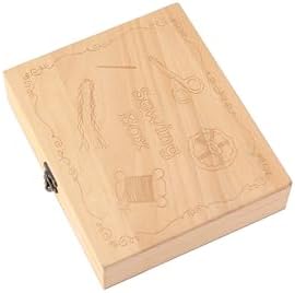 Sewing Box Montessori Practical Life Wooden Sewing Box with Embroidery Thread, Scissors Case, Pin Cushion, Educational Craft Kit for Kids 5+ - Image 4