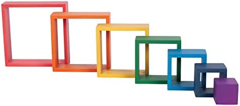 tickit Wooden Rainbow Architect Squares, Nesting Puzzle - Image 3