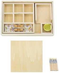 Kiddison Gluing Activity Montessori Glue Box with Jar & 10Brushes Montessori Toys by Kiddison