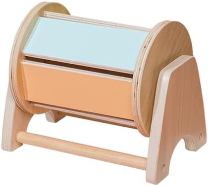 Vaveren Montessori Rotating Drum with Bell, Motor Skills, Small Size Wooden Rolling Drum, Educational for Children Babies 1 Year Old - Image 5