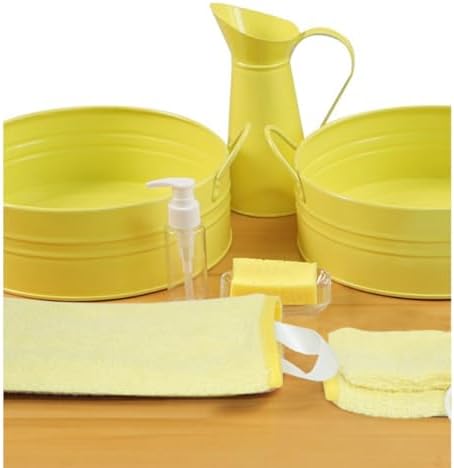 Montessori Practical Life Cleaning Set, Toddler Washing Work Kit, Fine Motor Skills Development,Yellow - Image 3
