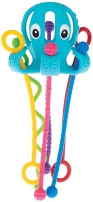 Nuby Silicone Octopus Sensory Toy with Bright Colored Silicone Textured Cords for Tactile Development, 18+ Months by NubyUSA