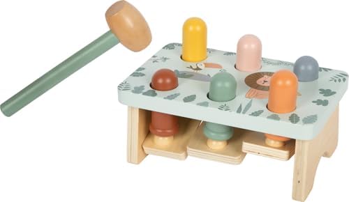 small Foot Safari 12740 Knocking Game Made of FSC 100% Certified Wood, Robust Motor Skills Toy with Hammer and Wooden Rods, for Children from 12 Months - Image 2