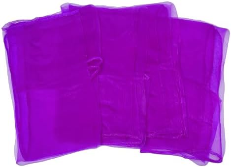 Lolakee Dance Scarves 12 Pcs Juggling Scarves for Kids Play Silk Scarve for Babies Toddlers Children Movement Learning Education Musical Accessories Colorful Scarfs Magic Tricks Performance (Purple) - Image 2