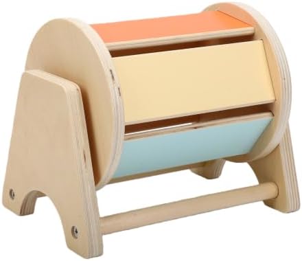 Wooden Spinning Drum with Bell for Infant Sensory Development (Spinning - Image 5