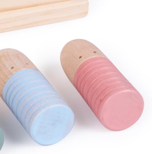 Wooden Pop Up Puppets|Wooden Cause and Effect Toys for Boys & Girls, Montessori Color Matching Toys,Special Festival Gift for Kids 2 3 4 - Image 4