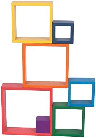 tickit Wooden Rainbow Architect Squares, Nesting Puzzle - Image 2
