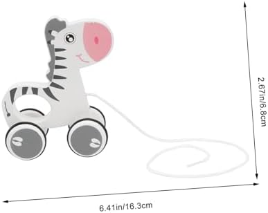 Wooden Animal Pull Along Walking Toy for Children and Babies - Image 2