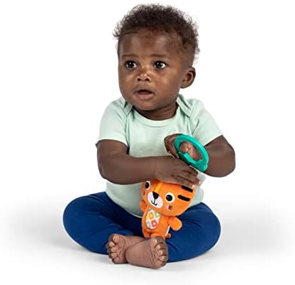 Bright Starts Jingle Joy Reach & Rattle Toy for Stroller - Tiger with Chime Sounds - Unisex, Newborn + - Image 3