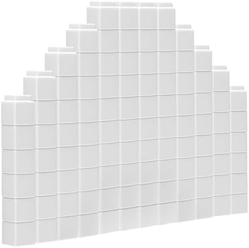 200 Pcs White Linking Cubes for Math Counting Cubes Manipulatives Plastic Counting Block Manipulative Classroom Learning Supplies for Educational Preschool Activities Boy Girl (White) by Unknown