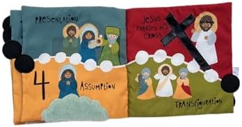 Rosary Quiet Book for Babies and Toddlers - Explore the Mysteries of the Rosary Through Play - Interactive Faith-Based Sensory Learning - Ideal for Family Prayer and Baptism Gifts - Image 5