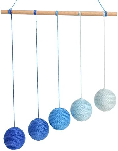 Montessori Blue Gobbi Ball Gobbi Mobile, Montessori Mobile,Essential Mobile, Hanging Mobile Learning Mobiles by LEADERJOY