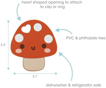 Pearhead Mushroom Silicone Baby Teether, Teething Toy for Babies 0+ Months - Image 3