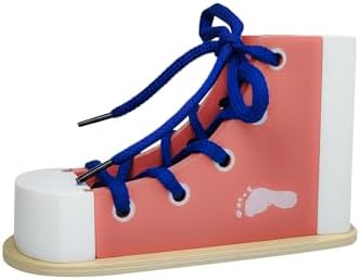 Learn to Tie Shoes for Kids, Wooden Lacing Sneaker Toy,Montessori Educational Toy for Toddlers Ages 4-8 by Unknown