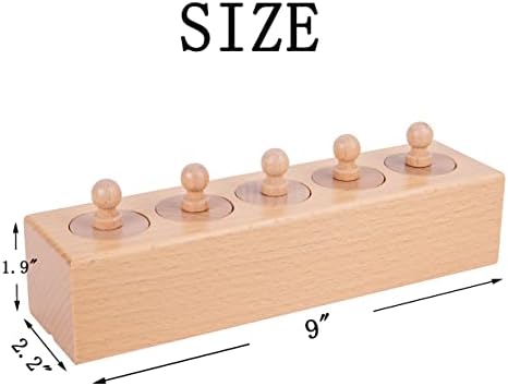 Montessori Toys for Babies 6-12 Months Wooden Knob Log Cylinder Blocks Development Sensory Toys for Toddlers Montessori Baby Games Educational Toys(4 Piece Set) - Image 7