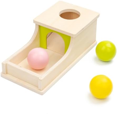 Montessori Toys for 6 Month Old, Object Permanence Box with Three Balls by BUSYEDITION