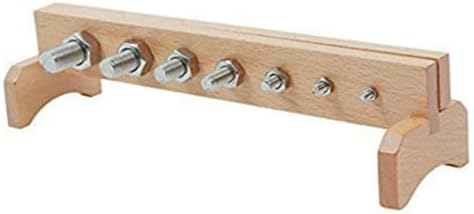 DANNI Montessori Children Life Skill Educational Toys Kids Wood Screw Bolts And Nuts Preschool Learning Training Teaching Aids by Unknown