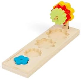 Bigjigs Toys Flower Sorter - Wooden Sorting and Stacking Toy, Educational and Eco-Friendly, Early Learning Activity Montessori Gifts for Babies Toddlers, Made - Image 6