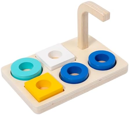 Adena Montessori 5-Shape Stacking Ring Toy, 1-3y by AdenaMontessori