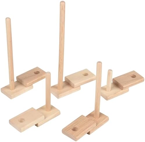 Constructive Playthings Montessori Natural Geo Stacker – 20-Piece Wooden Eco-Friendly Math & Fine Motor Skills Toy for Early Childhood, Sequencing, Patterns & Geometry - Image 3