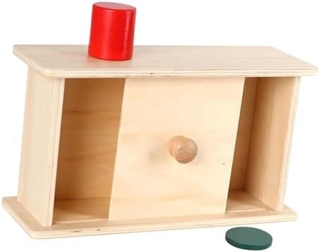 Milageto Montessori Imbucare Box, Object Permanent Box, Wooden Matching Box, Color Shape Sorting for Kids Baby, Wood Sliding lid - Image 6