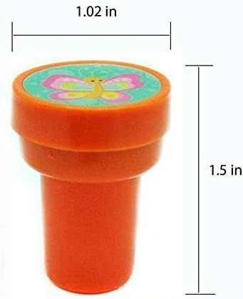 TINYMILLS 24 Pcs Spring Flowers Butterfly Stampers for Kids Garden Birthday Party Tea Party Favors Fairies Party Favors Pinata Fillers Goody Bag Stuffers Classroom Rewards Carnival Prizes