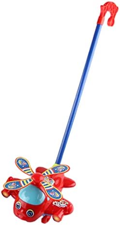 Push Along Toys Baby Pushing Airplane Toy with Long Handle Walking Toy for Toddlers by Unknown