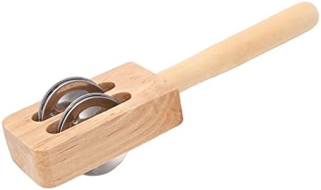 Alomejor Environmental Friendly Jingle Stick Shaker Mini Size Wooden Jingle Bell for Kids Cognitive Ability Improvement by Alomejor