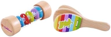 Eichhorn 100003491 music set rattle consisting of rainmaker and chestnut set, colourful music toy made from 100% FSC certified beech wood, from 2 years - Image 3