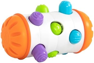 Fat Brain Toys Rolio- Sensory Toys for Babies 6 Months+, Tummy Time Rattle by Unknown
