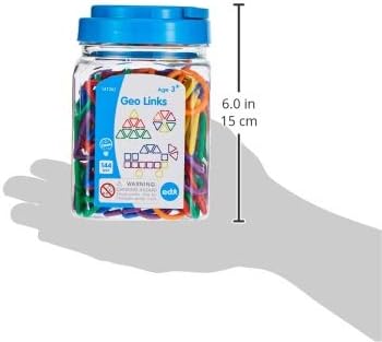 edxeducation Geo Links, Mini Jar, Set of 144, Linking Shapes, 6 Colors (Pack of 2) - Image 8
