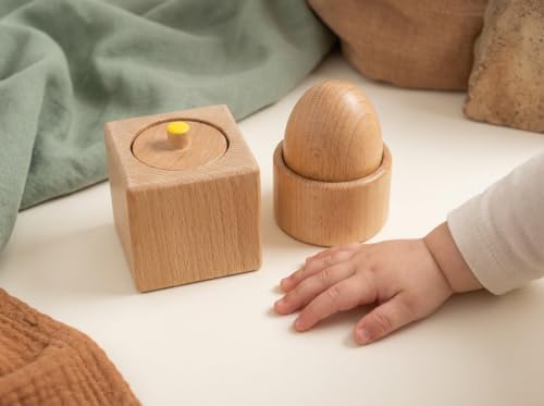 Set of Wooden Pincer Grasp and Egg Cup Puzzles, Pincer Puzzles, First Puzzles, Montessori Toys for 6 Months+, Fine Motor Skills Learning - Image 4