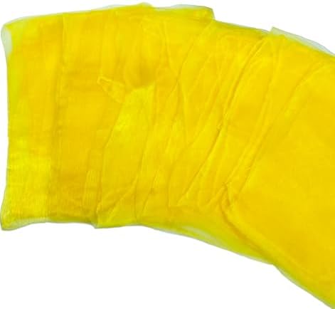 Lolakee Dance Scarves 12 Pcs Juggling Scarves for Kids Play Silk Scarve for Babies Toddlers Children Movement Learning Education Musical Accessories Colorful Scarfs Magic Tricks Performance (Yellow) - Image 2