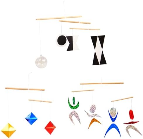 Montessori Mobile Set F - Munari (with Plastic Ball) & Octahedron in Multiple Sizes & Color Dancers Ⅱ by Purgano