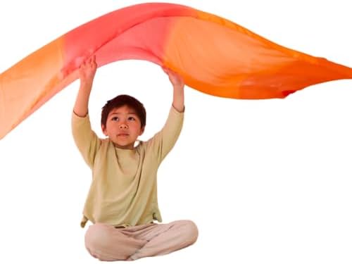 Sarah's Silks Giant Playsilk | 100% Silk Toy for Toddlers | Bright Colored Large Scarves for Fort Building and Pretend Play - Fire by SarahsSilks