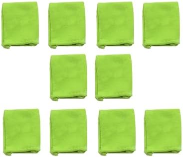 Montessori Microfiber Finger Mitts (10 Pack) – 1.5" × 1.8" Mini Mitts for Dusting, Polishing, and Care of The Environment Activities (Green) by MVita