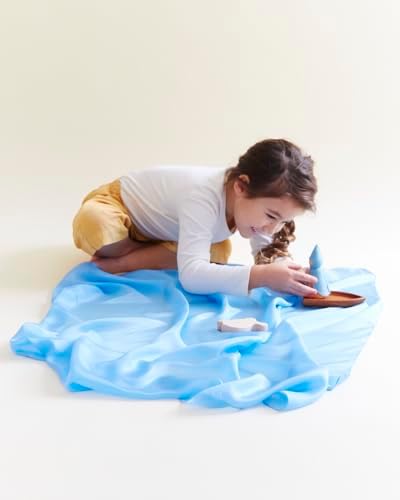 Sarah's Silks Playsilk - 100% Real Silk, Hand Dyed, Bright Colored Play Scarves | Montessori and Waldorf Toys for Dress up, Imaginative, and Pretend Play (35" x 35") - Image 5