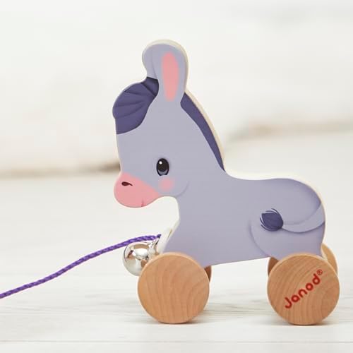 Janod - Wooden Pull and Push Toy - Donkey - Image 4